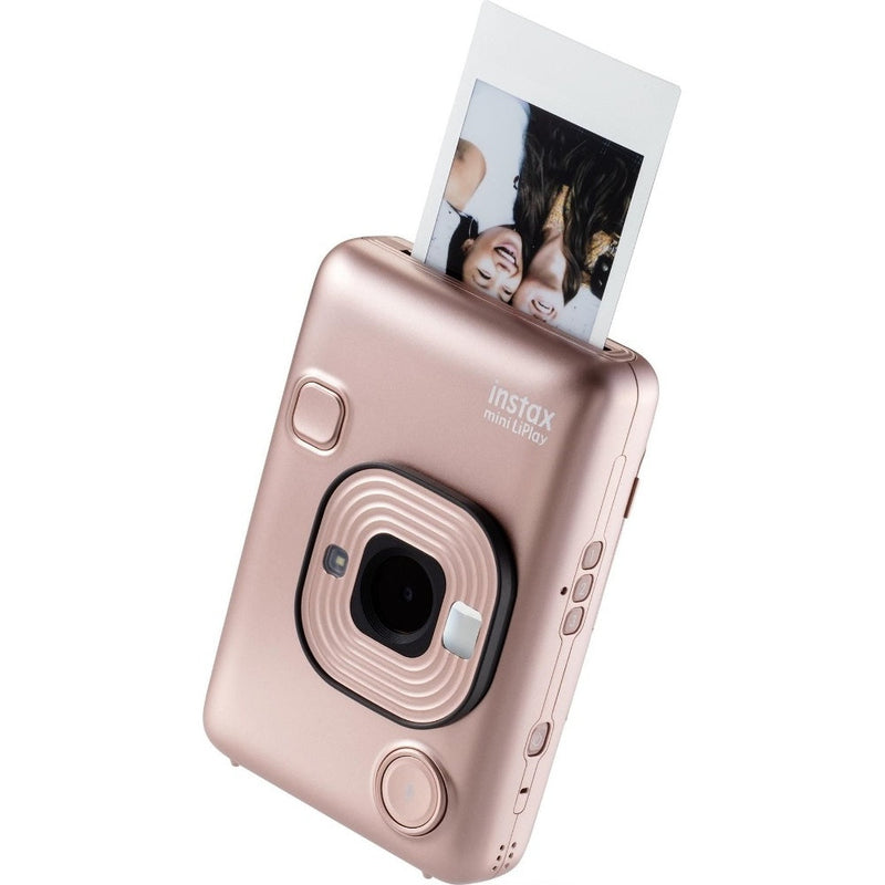 Fujifilm Instax Mini LiPlay Hybrid Instant Camera - Blush Gold - Camera & 20 Shot Pack