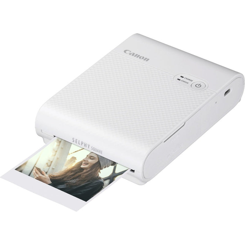 Canon Selphy Square QX10 Wireless Photo Printer - White - Printer & 20 Shot Pack