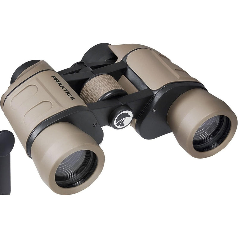 PRAKTICA Falcon 8x40mm Wide Angle Porro Prism Field Binoculars - Sand - Binoculars & Tripod Mount