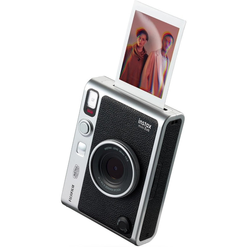 Fujifilm Instax Mini Evo Hybrid Instant Camera - Black - Camera & 20 Shot Pack