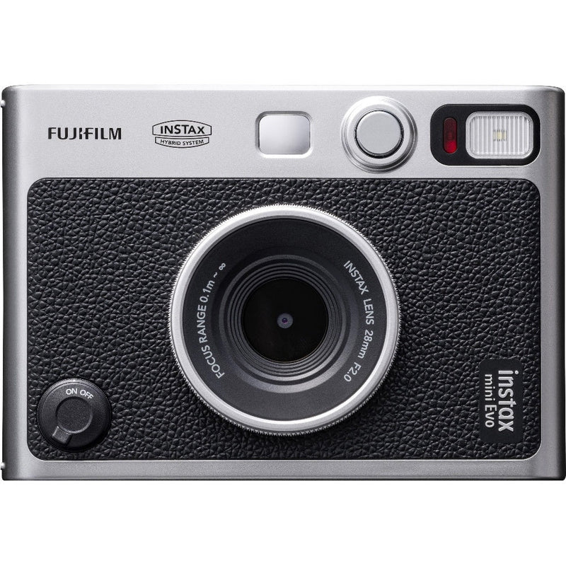 Fujifilm Instax Mini Evo Hybrid Instant Camera - Black - Camera & 20 Shot Pack