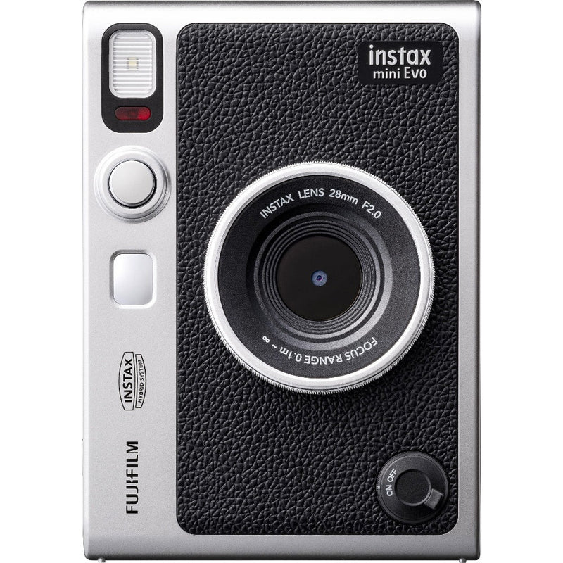 Fujifilm Instax Mini Evo Hybrid Instant Camera - Black - Camera & 20 Shot Pack