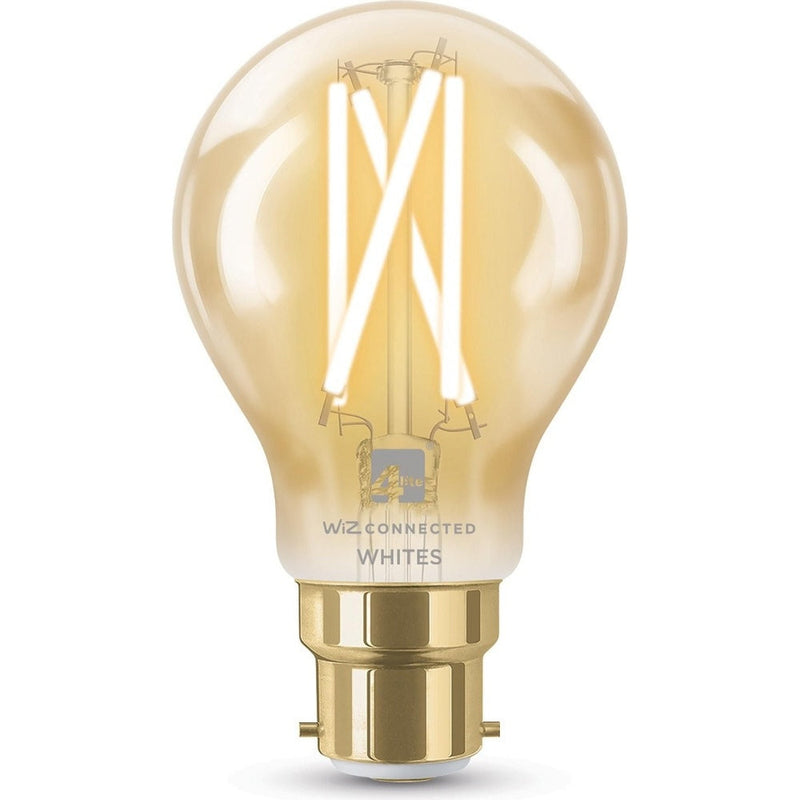 4lite WiZ Connected A60 Filament Amber WiFi LED Smart Bulb - Pack of 2