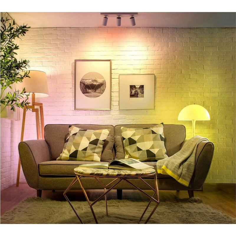 4lite WiZ Connected A60 Warm White WiFi LED Smart Bulb - B22 Bayonet Cap - Pack of 2 + Sensor