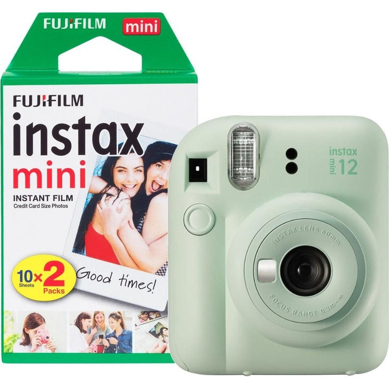 Fujifilm Instax Mini 12 Instant Camera - Mint Green - Camera & 20 Shot Pack