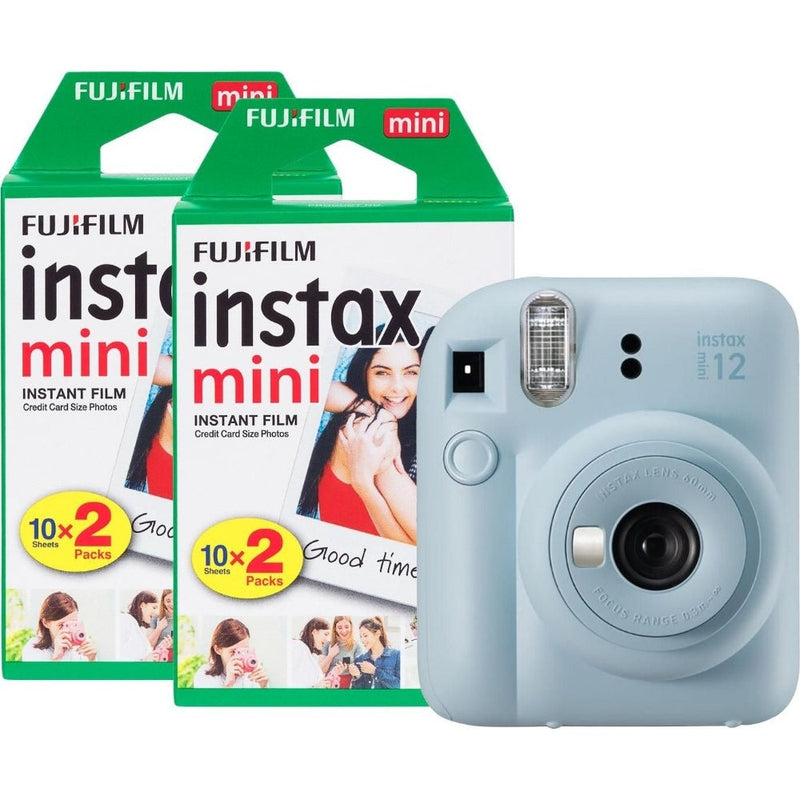 Fujifilm Instax Mini 12 Instant Camera - Pastel Blue - Camera & 40 Shot Pack