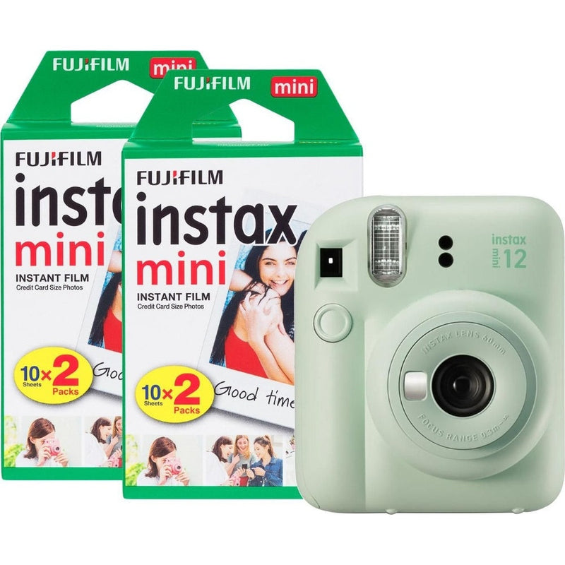 Fujifilm Instax Mini 12 Instant Camera - Mint Green - Camera & 40 Shot Pack