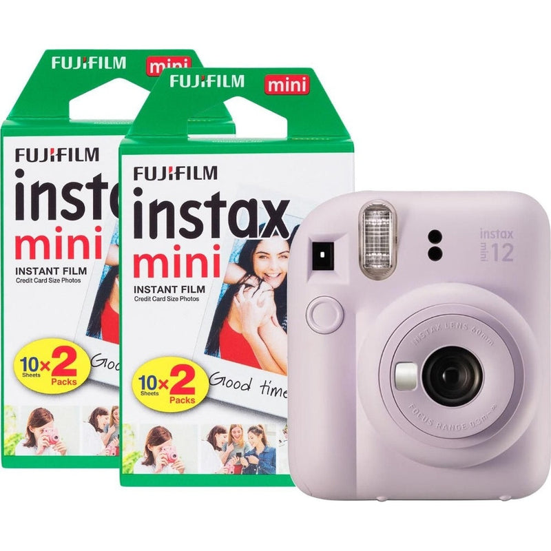 Fujifilm Instax Mini 12 Instant Camera - Lilac Purple - Camera & 40 Shot Pack