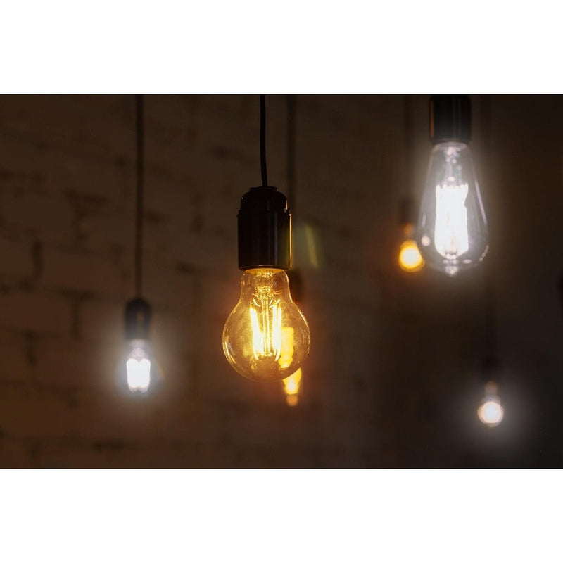 4lite WiZ Connected A60 Filament Clear WiFi LED Smart Bulb - E27 Large Screw - Pack of 4