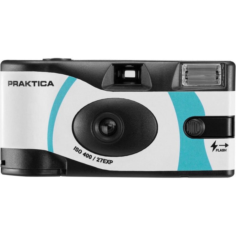 PRAKTICA Single Use Disposable Colour Film Camera with Flash - Green - Single
