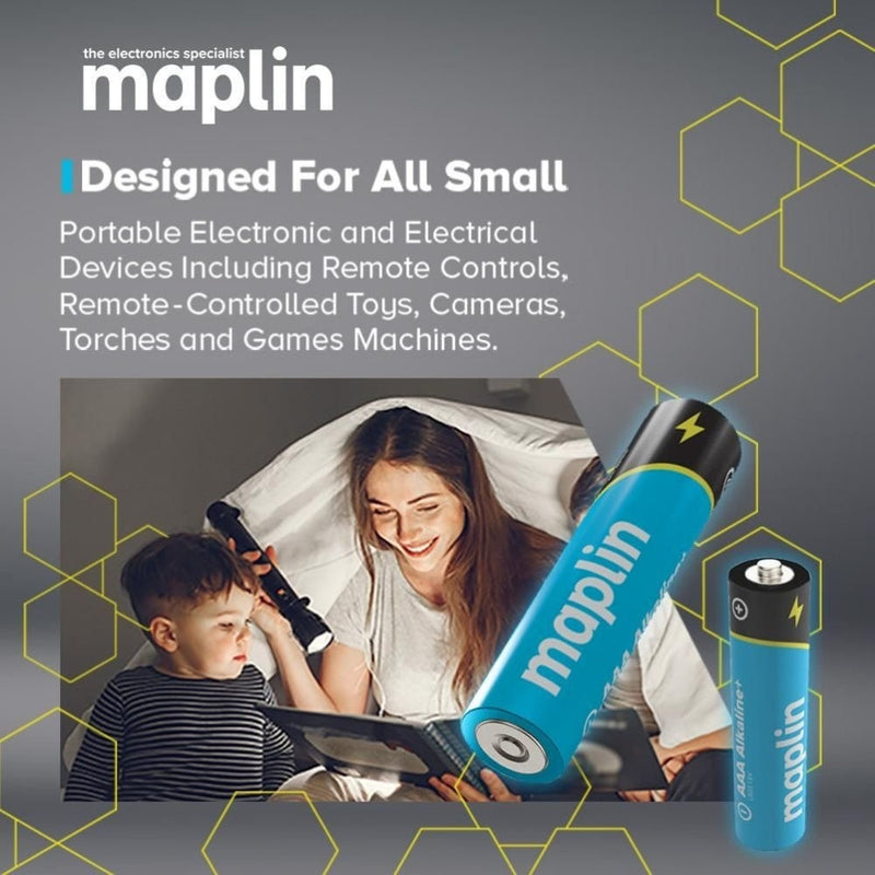 Maplin AAA LR03 1.5V Alkaline Batteries 7 Year Shelf Life High Performance - Pack of 80