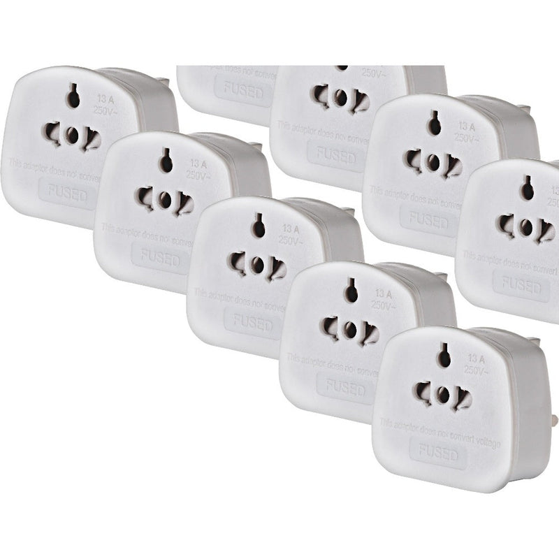 Maplin Worldwide to UK Travel Adapter Plug - Pack of 10