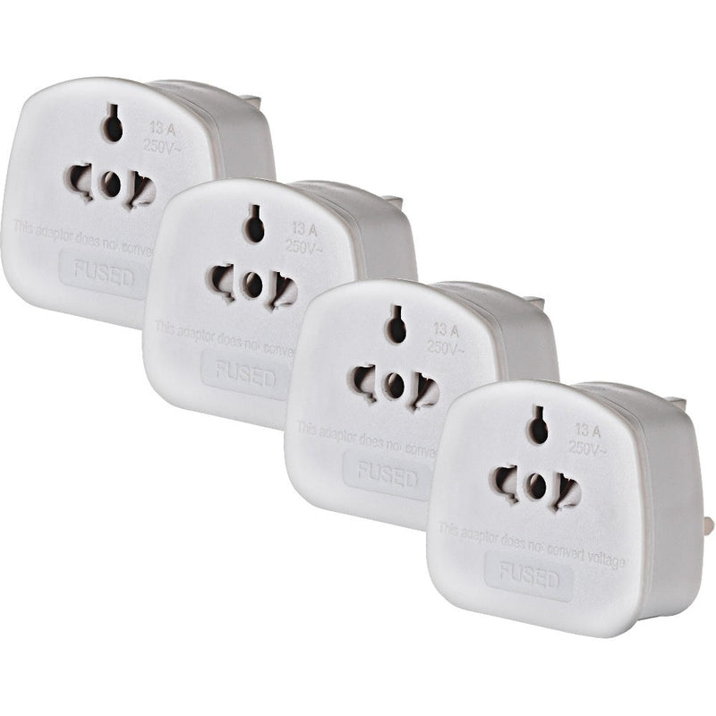 Maplin Worldwide to UK Travel Adapter Plug - Pack of 4