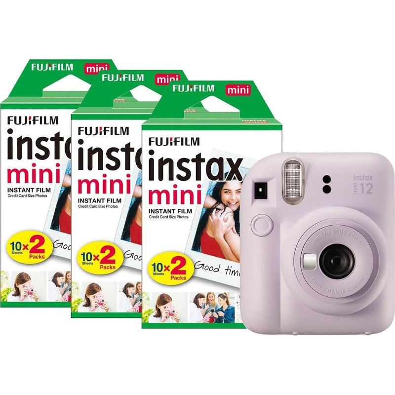 Fujifilm Instax Mini 12 Instant Camera - Lilac Purple - Camera & 60 Shot Pack