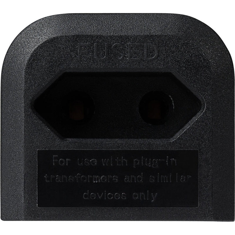 Maplin 2 Pin Mains Plug to UK 3 Pin Mains Plug Converter 3 Amp Fuse Black