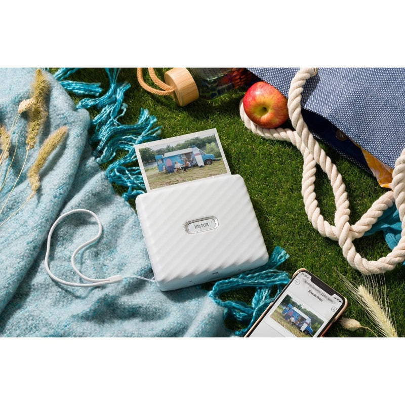 Fujifilm Instax PAL Digital Camera with Link Wide Printer Bundle - Ash White