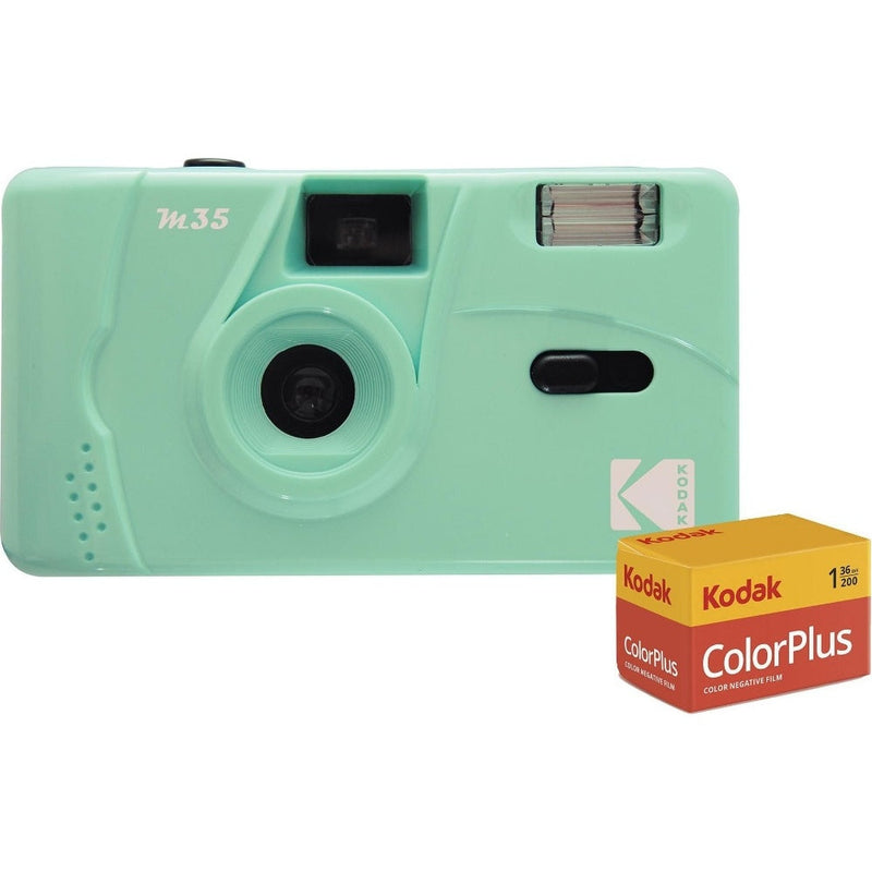 Kodak M35 Film Camera - Mint Green - Camera & 1x 36 Exposure 35mm Film