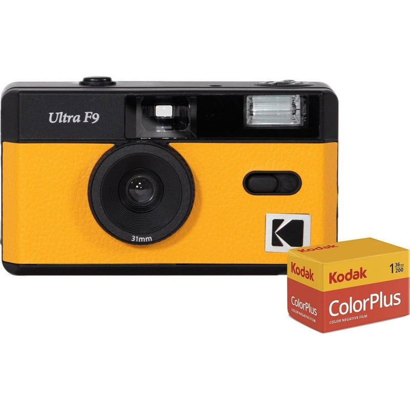 Kodak Ultra F9 Film Camera 35mm Reusable with 36 Exposure Film Pack - Yellow