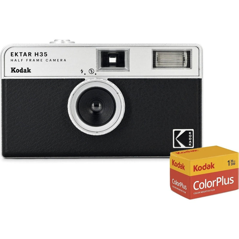 Kodak Ektar H35 Film Camera - Black - Camera & 1x 36 Exposure 35mm Film