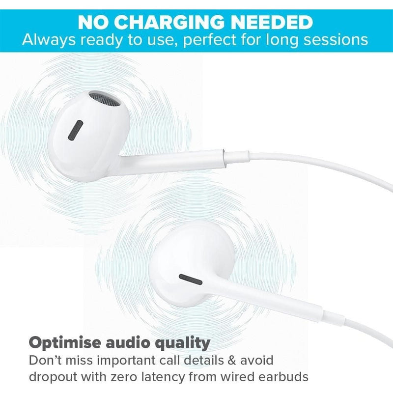 Maplin Wired Earbuds 3.5mm Classic Fit Hands Free Calling Volume Button