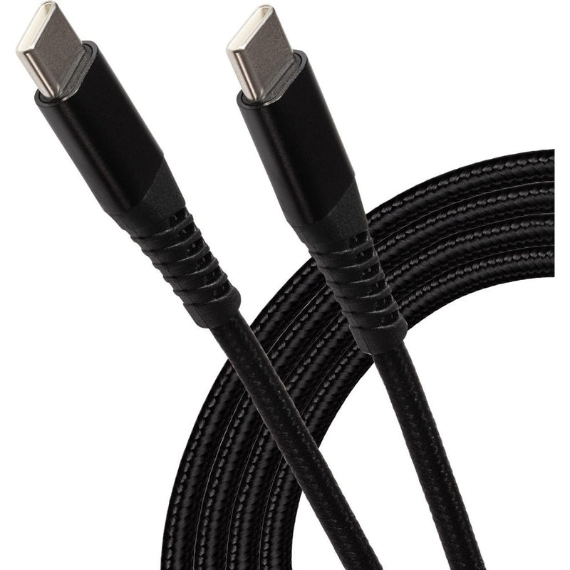 PRAKTICA USB-C to USB-C Braided Camera Charging Cable - Black, 2m