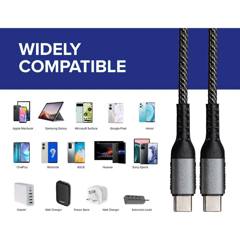 PRAKTICA USB-C to USB-C Braided Camera Charging Cable