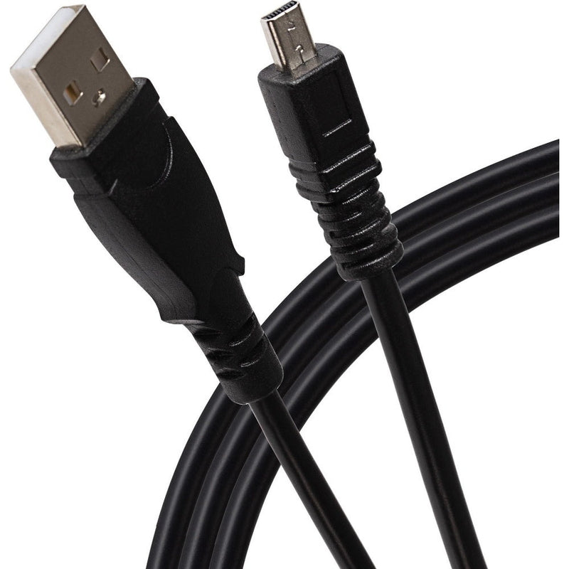 PRAKTICA USB-A 2.0 to 8 Pin Mini USB Camera Charging Cable - Black, 3m
