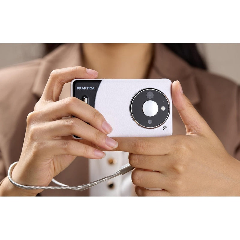 PRAKTICA DZ13 Compact Digital Camera - White - Camera + Sandisk 32GB MicroSD Card + Selfie Stick