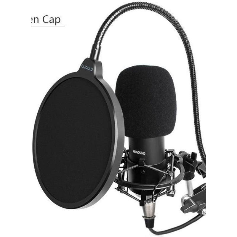 ProSound XLR to 3.5mm Microphone with Boom Arm Kit Condenser Cardioid Polar Pattern