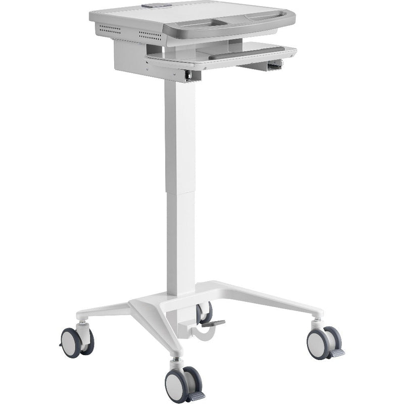 ProperAV Mobile Workstation Trolley Cart - Pneumatic Height Adjustment