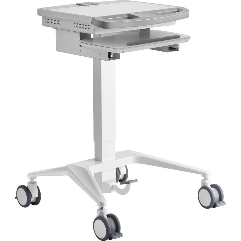 ProperAV Mobile Workstation Trolley Cart - Pneumatic Height Adjustment