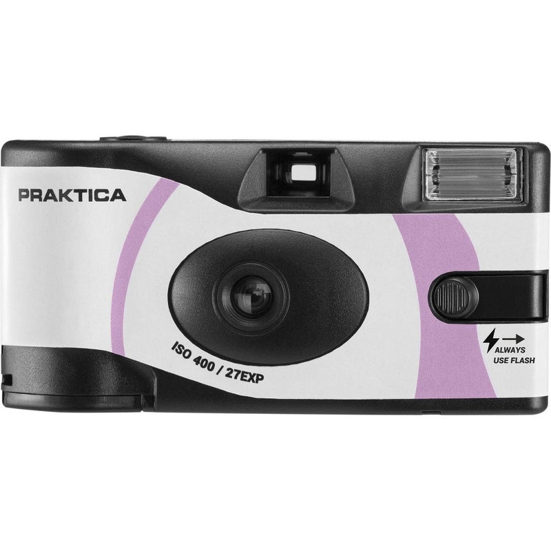 PRAKTICA Single Use Disposable Colour Film Camera with Flash - Pink - Single