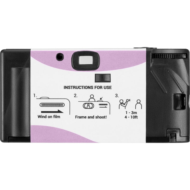 PRAKTICA Single Use Disposable Colour Film Camera with Flash - Pink - Single