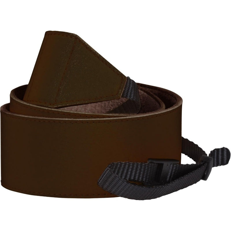 PRAKTICA Genuine Leather Camera Neck Strap 100mm Wide x 40mm - Brown