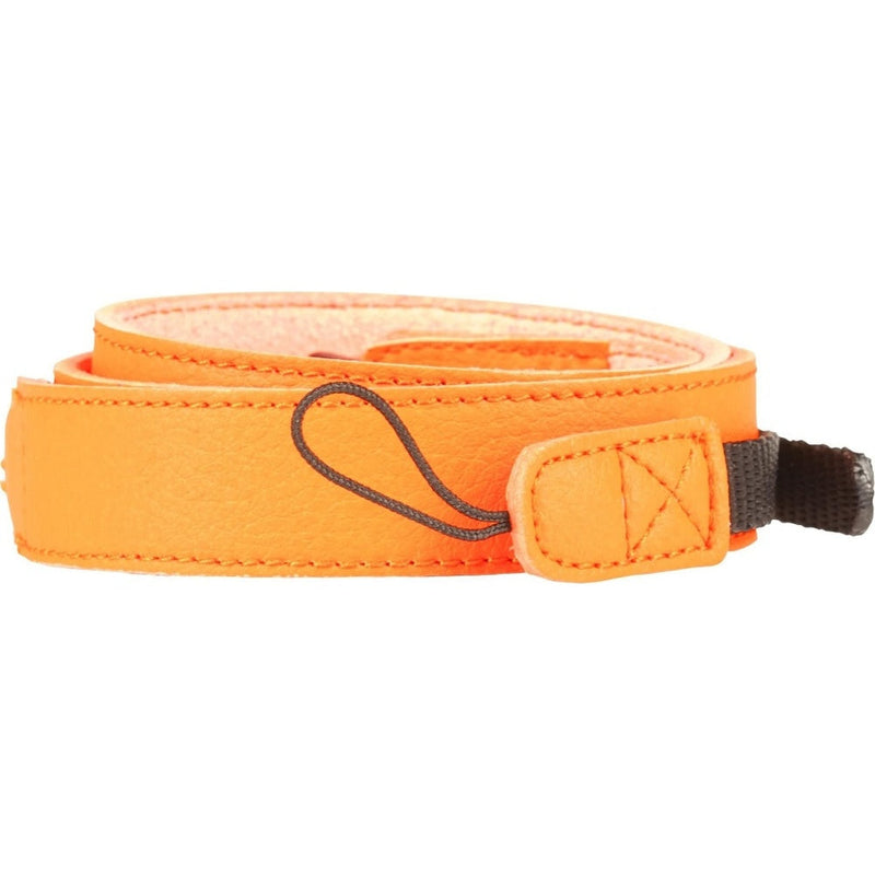 PRAKTICA Genuine Leather Camera Neck Strap 1070mm x 20mm Wide - Orange