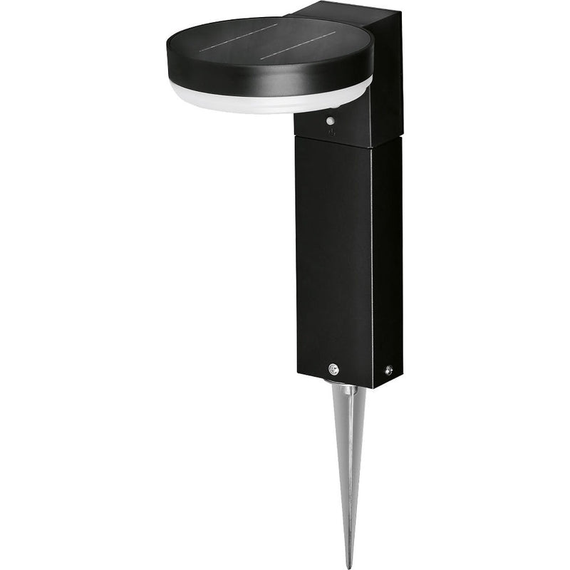 4lite Antheia Solar IP54 Die-Cast Aluminium LED Outdoor Step Light with Built in PIR Motion Sensor - Pack of 2