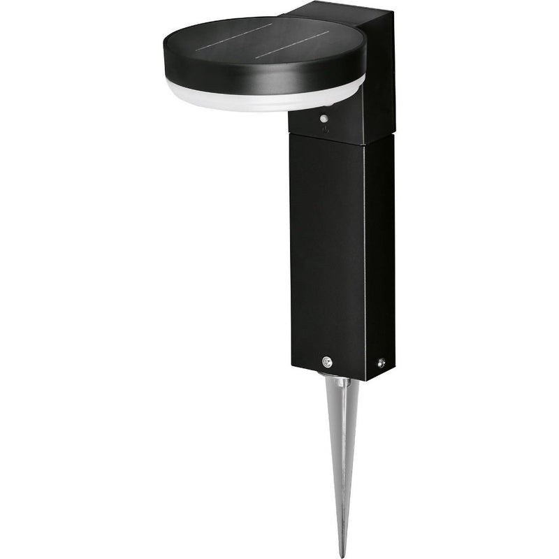 4lite Antheia Solar IP54 Die-Cast Aluminium LED Outdoor Step Light with Built in PIR Motion Sensor - Pack of 2