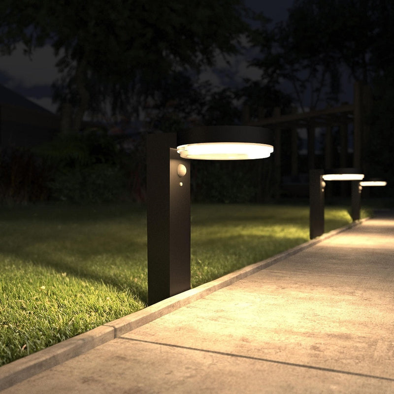 4lite Antheia Solar IP54 Die-Cast Aluminium LED Outdoor Step Light with Built in PIR Motion Sensor - Pack of 2
