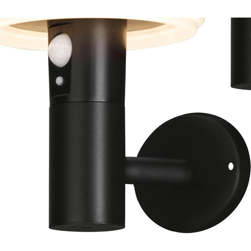 4lite Antheia Solar IP54 Die-Cast Aluminium LED Outdoor Wall Light with Built in PIR Motion Sensor - Pack of 2