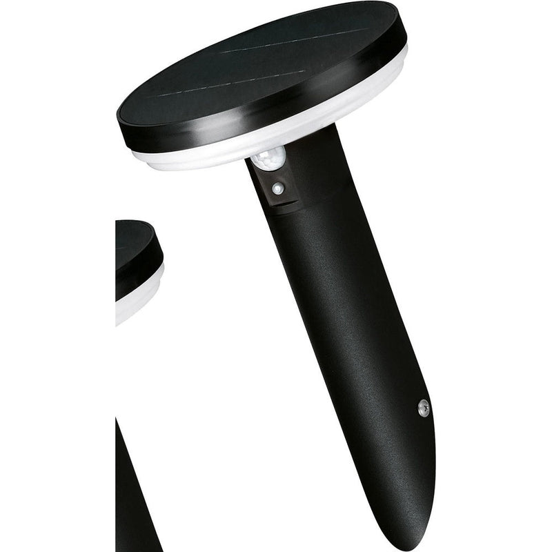 4lite Antheia Solar Slanted IP54 Die-Cast Aluminium LED Outdoor Wall Light with Built in PIR Motion Sensor - Pack of 2