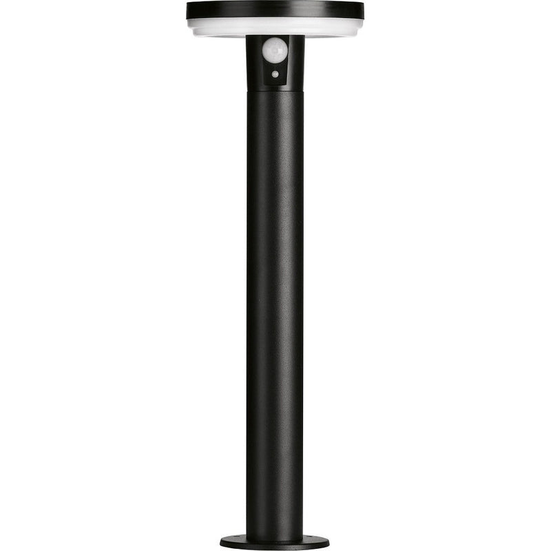 4lite Antheia Solar IP54 Die-Cast Aluminium LED Outdoor Bollard Light with Built in PIR Motion Sensor - Pack of 2