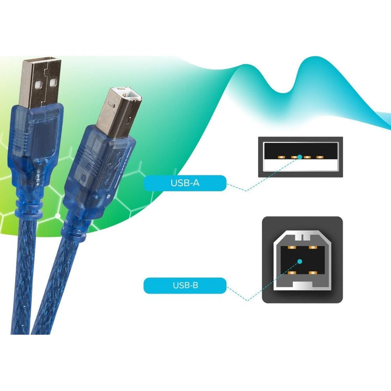 Maplin USB-A to USB-B Cable V2.0 1m Blue