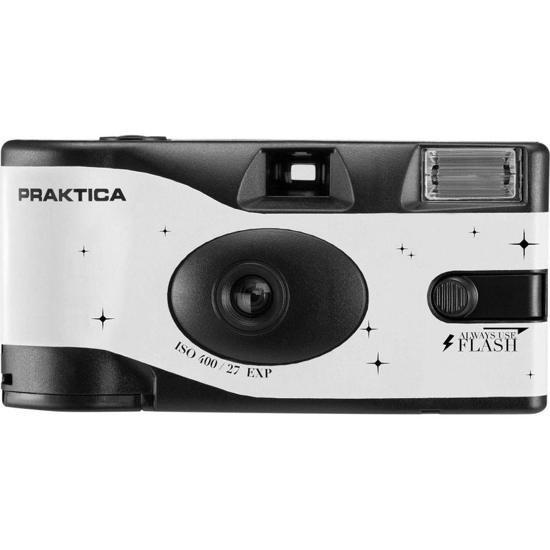 PRAKTICA Single Use Disposable Colour Film Camera with Flash - Wedding White - Pack of 10