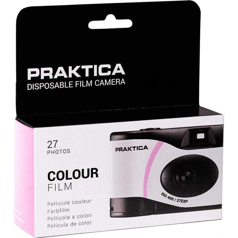 PRAKTICA Single Use Disposable Colour Film Camera with Flash - Pink - Pack of 10