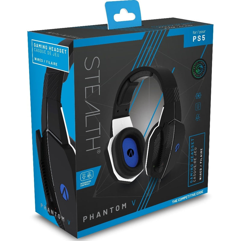 Stealth Phantom V Premium Stereo Gaming Headset - Black and Blue
