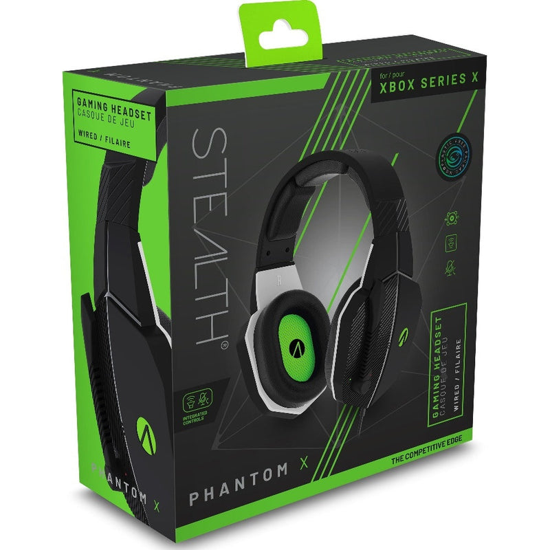 Stealth Phantom X Premium Stereo Gaming Headset - Black and Green