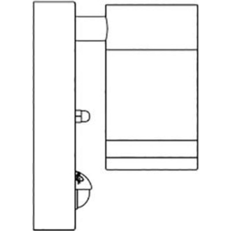 4lite Marinus GU10 Single Direction Outdoor Wall Light with PIR - Anthracite - Single