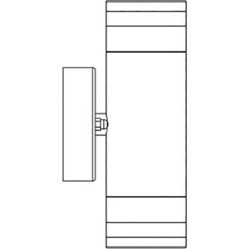4lite Marinus GU10 Bi-Directional Outdoor Wall Light without PIR - Anthracite - Single