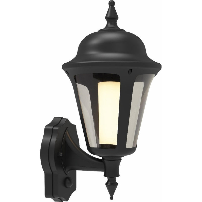 4lite Contemporary IP65 LED Lantern with PIR Sensor - Black