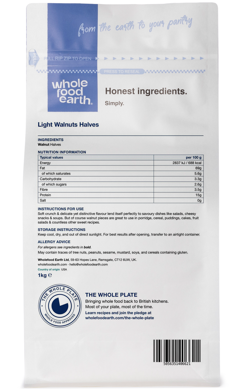 Light Walnuts - 80% Halves